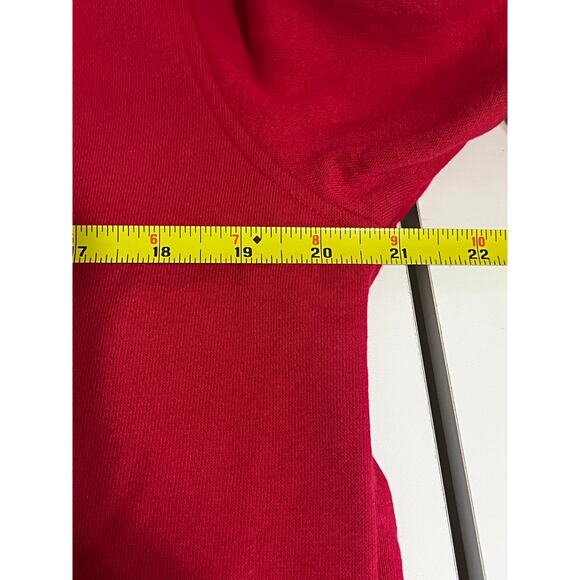 Speculation red button up shirt/jacket with silver snowflakes - women’s size S - Picture 6 of 7